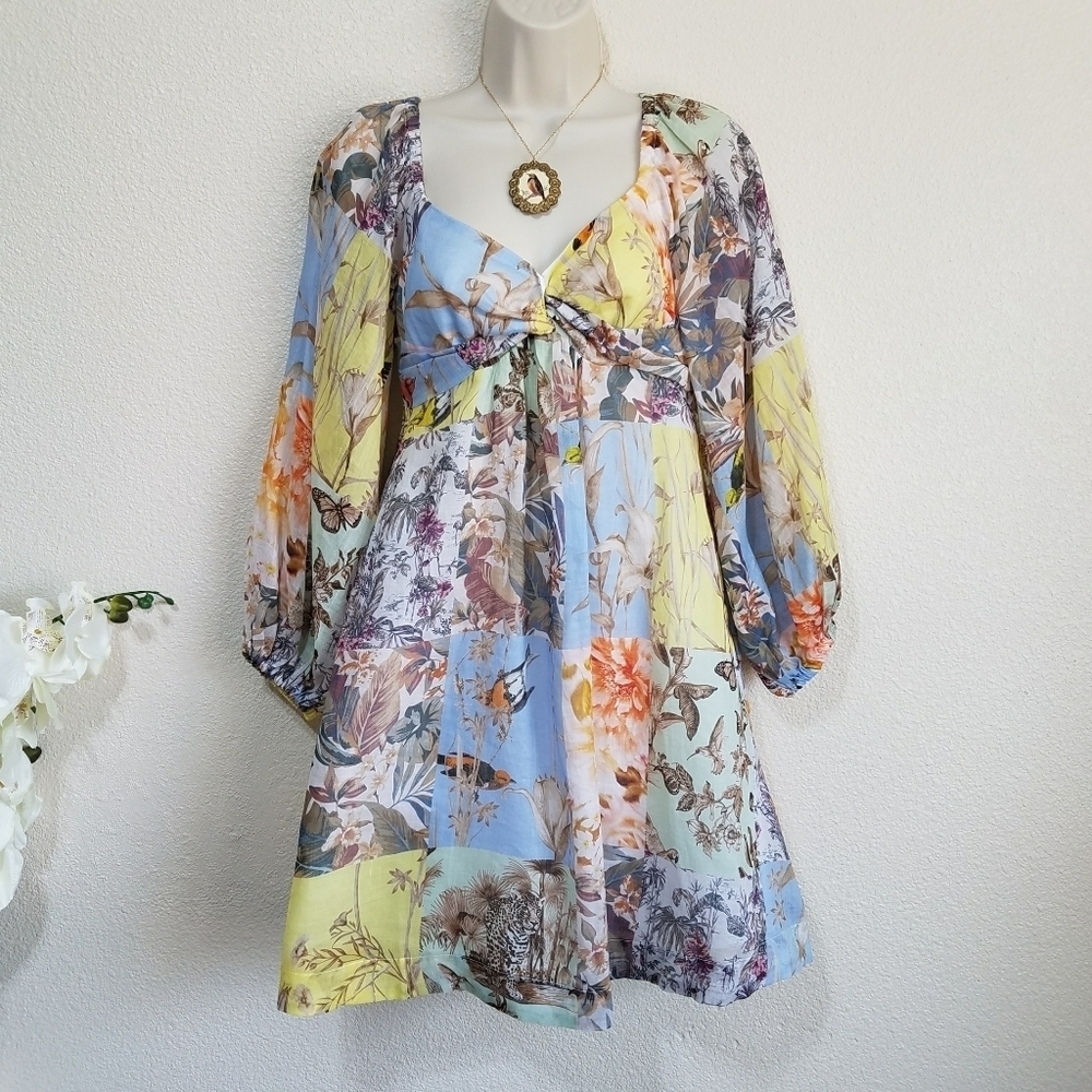 Banana Republic Ramie Twist-Front Mini Dress